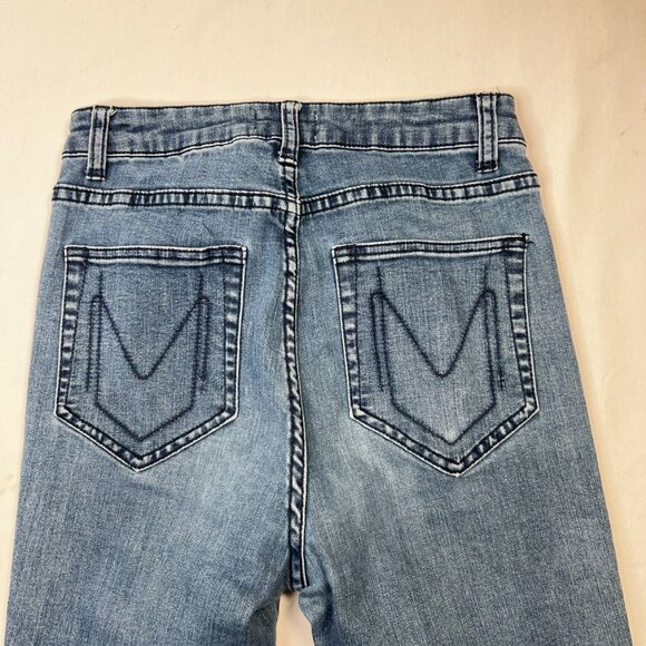 Show Me Your Mumu Berkeley Bell Jeans Med Wash Rainstorm Ultra Flares 26 - Picture 11 of 15